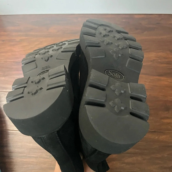 Sofft Samira Black Suede Booties-NWT Size 7.5-Chelsea style - Picture 10 of 14